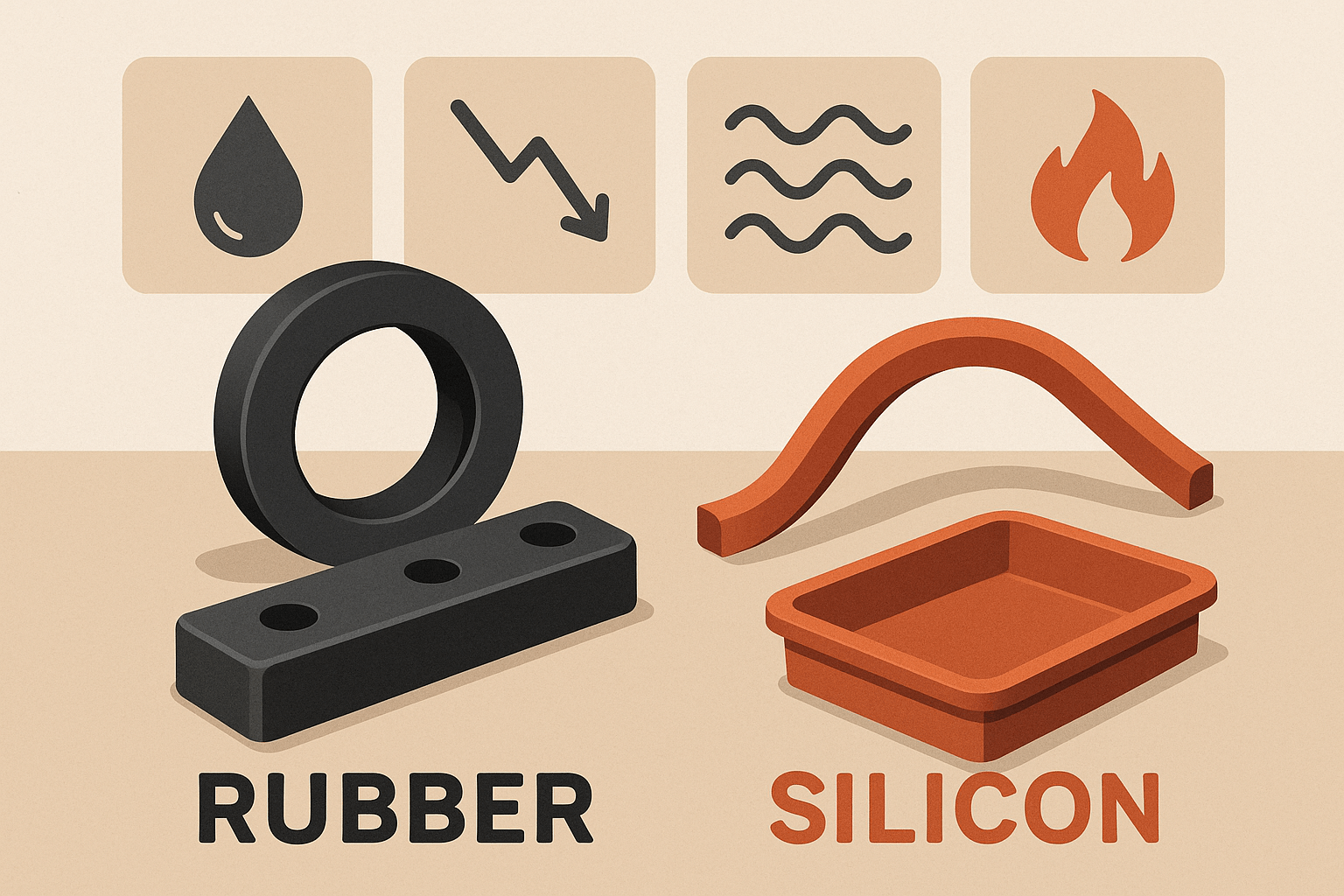 橡膠 vs 矽膠差在哪？完整比較密封、防撞、耐高溫差異！