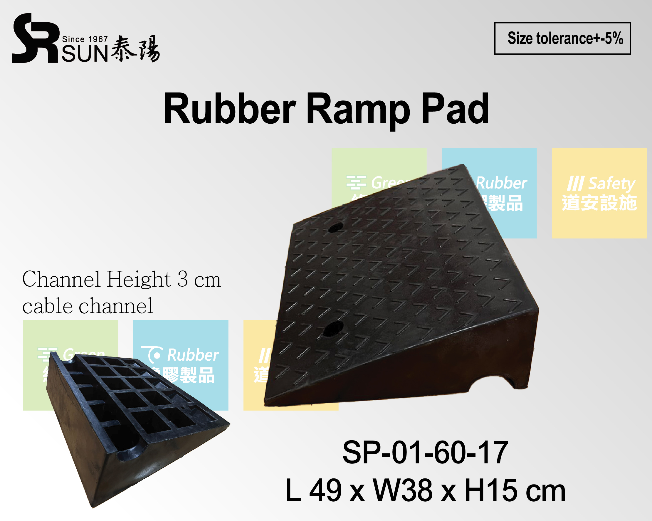 แผ่นยางรองทางลาด (SP-01-60-17)