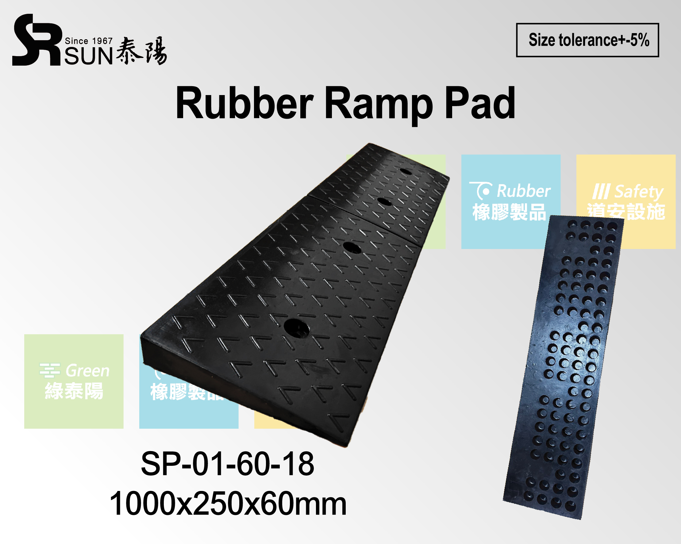 แผ่นยางรองทางลาด (SP-01-60-18)